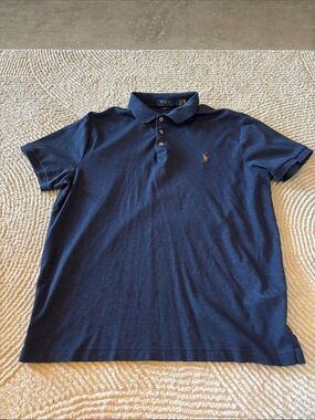 Polo by Ralph Lauren Men’s Dark Blue Short-Sleeve Polo with Embroidered Pony